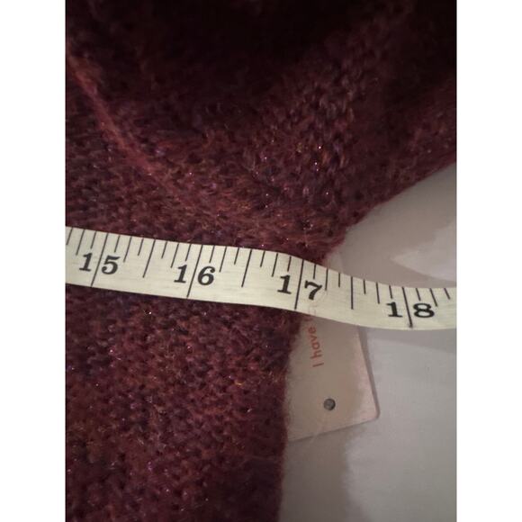 ModCloth Playing it Cowl Tunic Sweater Metallic Purple Burgundy XS NWT - Picture 7 of 8